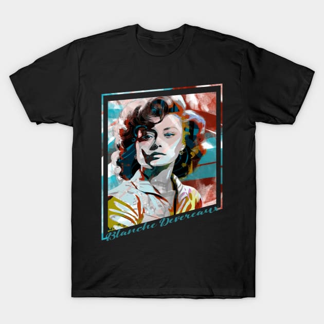 Blanche Devereaux-Abstract Expressionist Potrait T-Shirt by CreatenewARTees